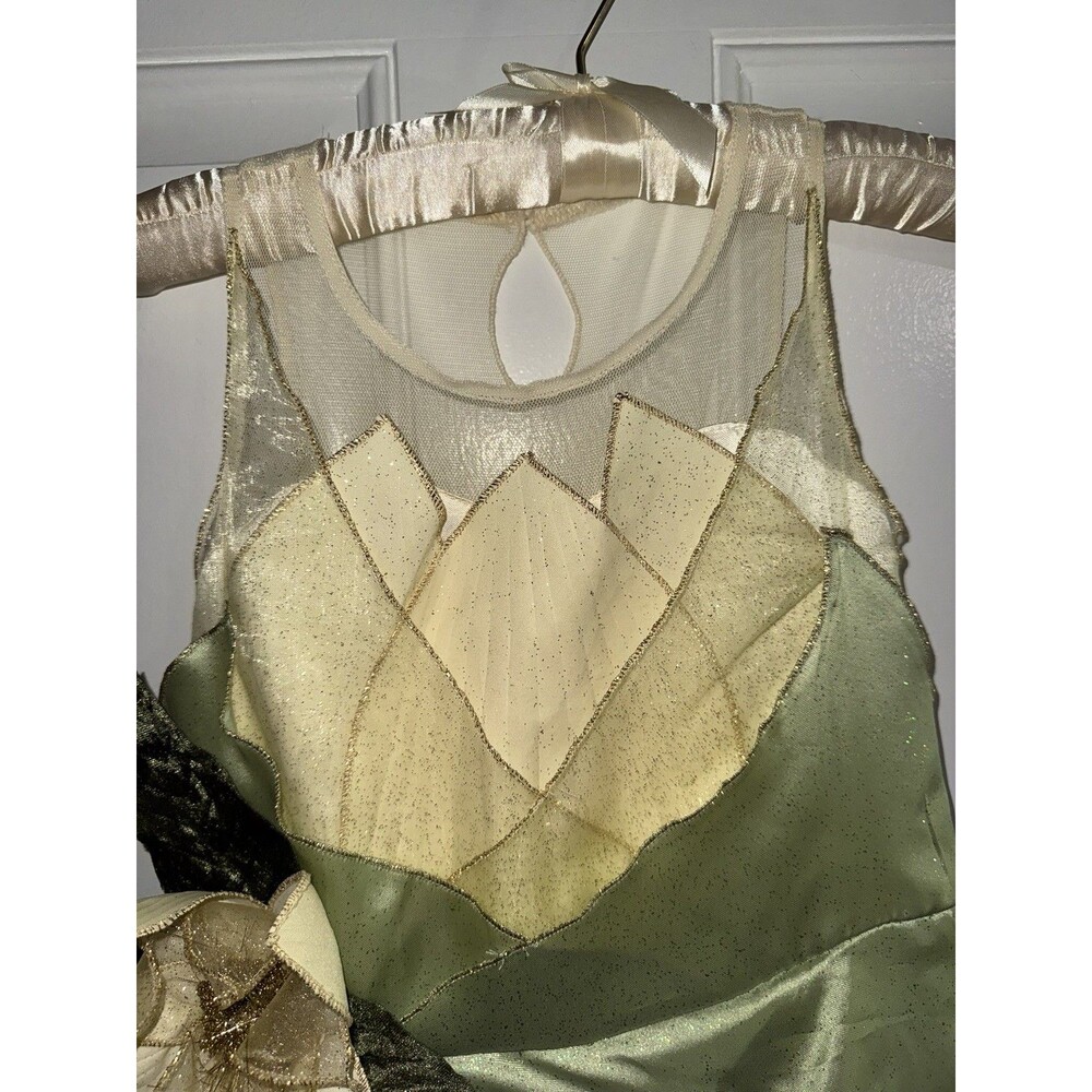Disney Princess & the Frog Tiana Deluxe Costume Dress Size 7/8 Years Rare Style - Picture 4 of 12